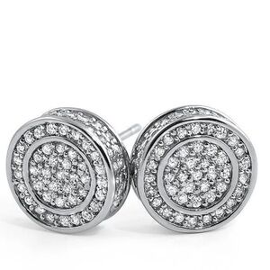 Round Austrian Crystal Earrings unisex
